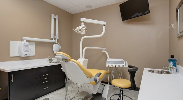 empty dentist's chair